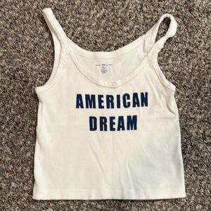 Brandy Melville American Dream White Tank Top
